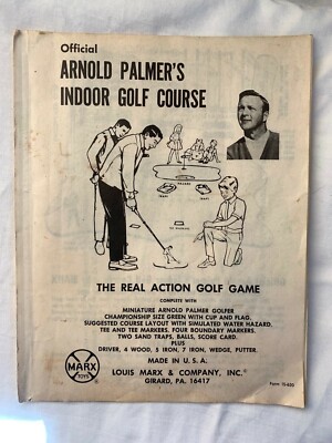 Vintage Arnold Palmer's Indoor Golf Game Complete Signature on