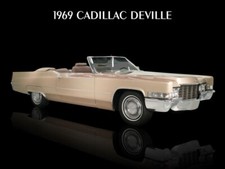 1969 Cadillac De Ville Convertible New Metal Sign Beautiful Restoration