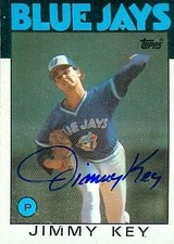 Jimmy Key autographed Baseball Card (Toronto Blue Jays) 1986 Topps #545