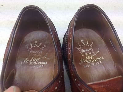 VINTAGE HANOVER L.B. SHEPPARD WING TIP BROWN LEATHER BUSINESS