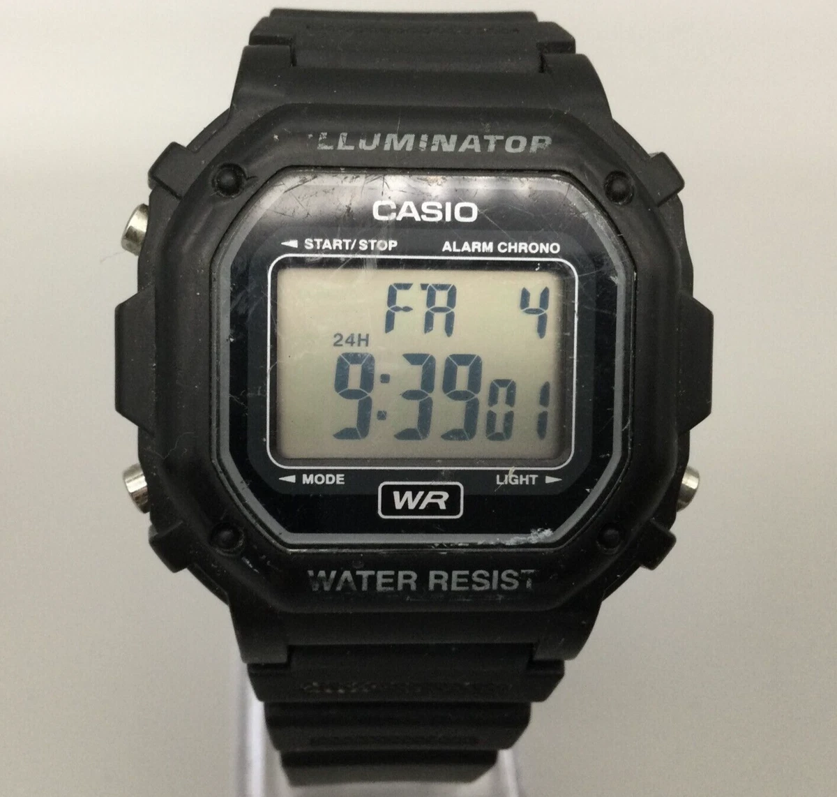 Casio Digital Watch Men Black Day Date Alarm Chronograph Timer 224 F 108WH