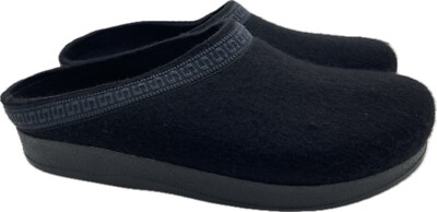 Stegmann Men's Wool Clogs Poly Sole Black Size 12.5