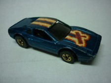 hot wheels ferrari  (GTB race bait 308 )  street beast blue w/gold hub blk wall