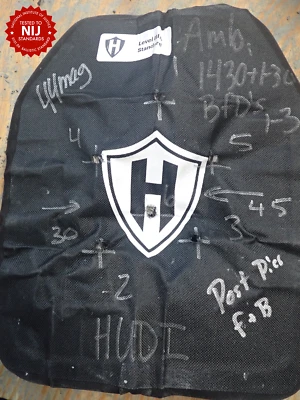 HUDI’S TACTICAL Ballistic plate Level IIIA body armor Level 3A 10x12" - 3rd party tested