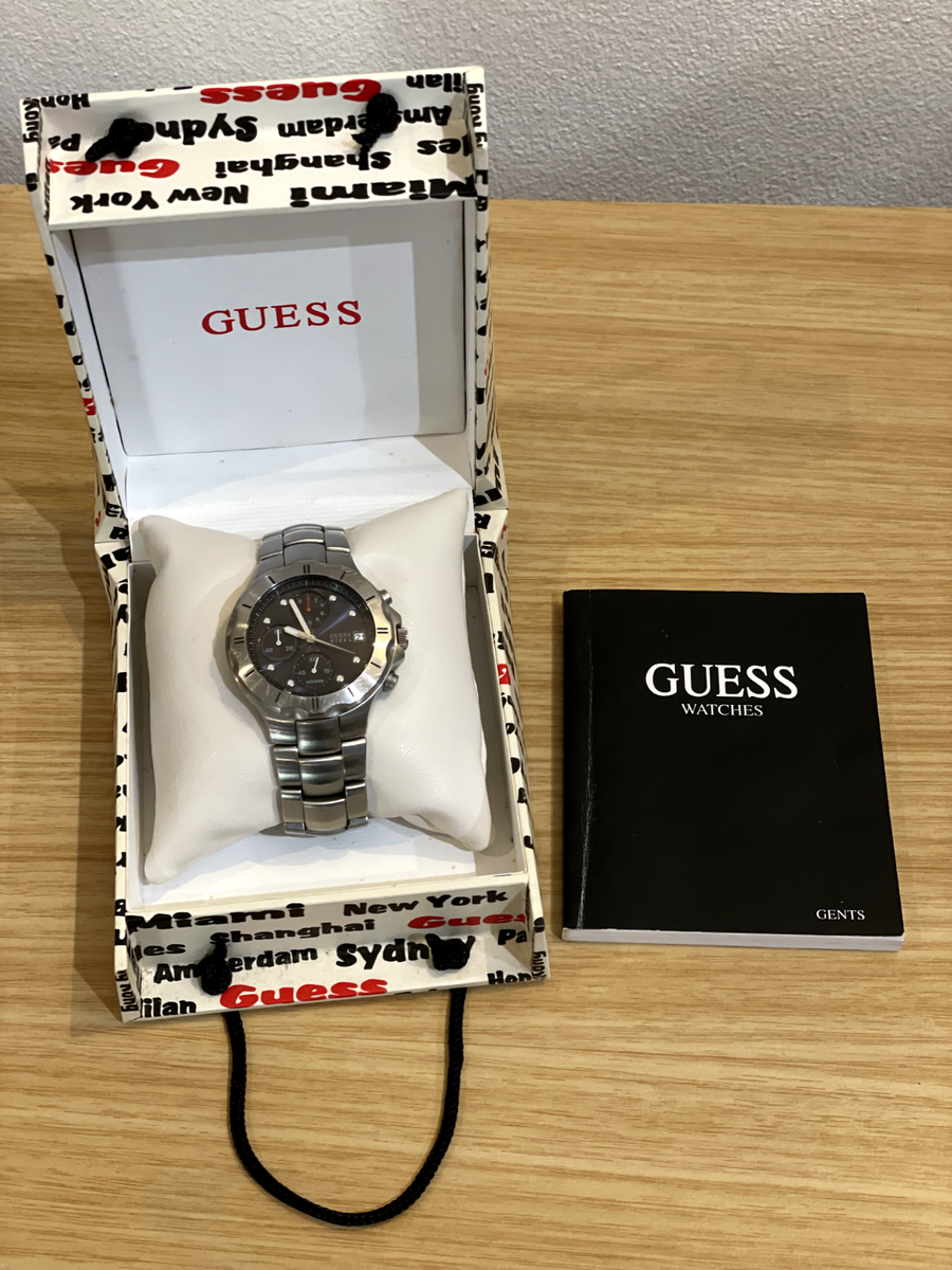 GUESS WaterPro Steel Chronograph Date Watch I10121G3 Bracelet Band