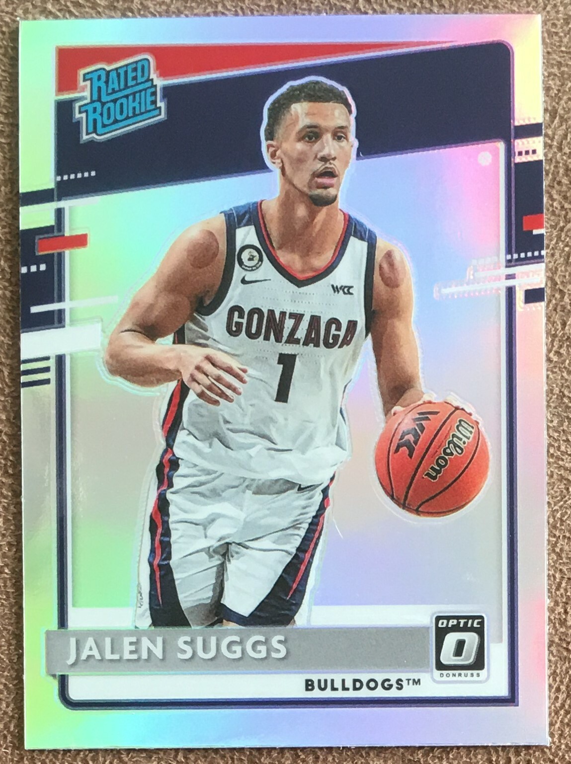 Jalen Suggs 2021-22 Chronicles Draft Donruss Optic Rated Rookie SILVER #203