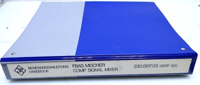 Rohde & Schwarz FBAS-Mischer COMP. Signal Mixer Service Manual Original I851