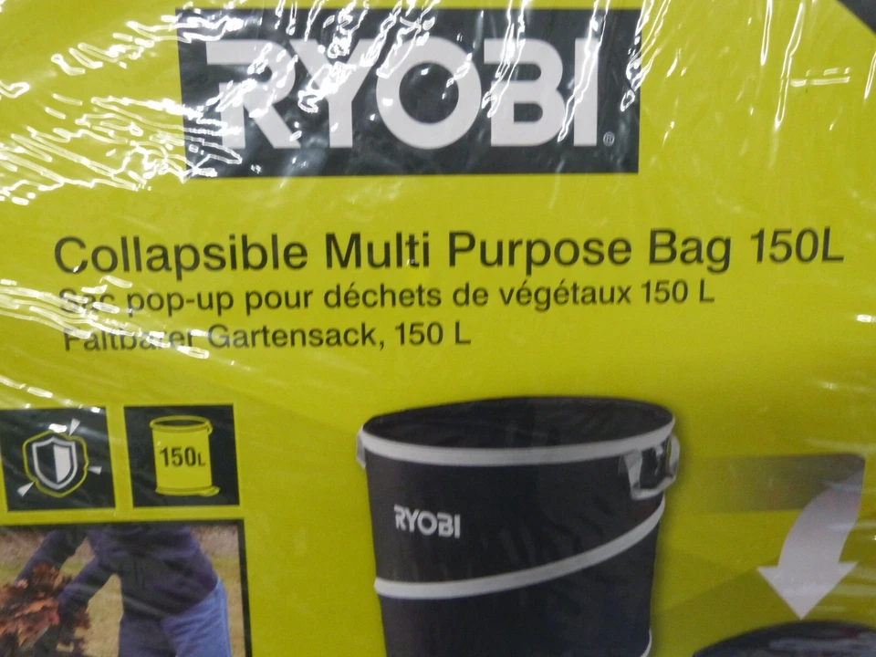 Ryobi Pop-Up Collapsible 150L Multi Purpose Bag Garden Leaves Laundry - Image 2 of 4