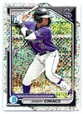 2024 Bowman Chrome #BCP-165 Jeremy Ciriaco Chrome Speckle Refractor #/299