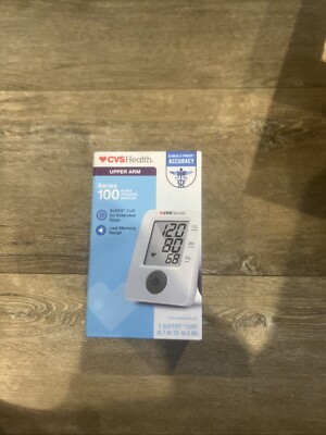 CVS Health Series 100 Upper Arm Digital Blood Pressure Monitor Soft Fit Cuff