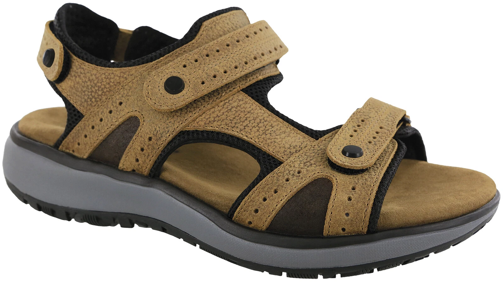 SAS Embark Comfort Adjustable Athletic Sandal Stampede Brown Women's Shoes NEW
