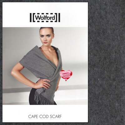 Wolford Cape Cod Scarf   35 x 170 cm   grey melé ... aus 100 Prozent Kaschmir 