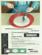 Advertising 1220 1957 Duralex Saint-Gobain Tempered Glass Plates