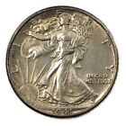 1941-P Philadelphia Walking Liberty Silver Half 50c Uncirculated Au/Bu+