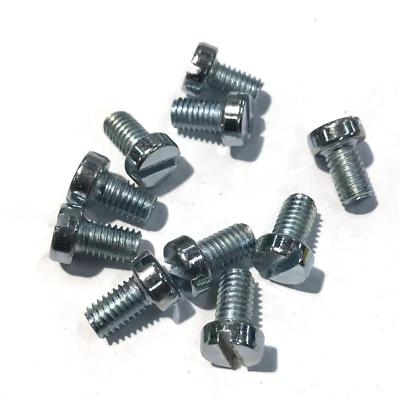 10x Flachkopf Schraube, Schlitz Verzinkt M6 x 10 mm, Kopf 10 mm, DIN 84 (E-12) - Bild 1 von 2