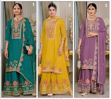Traditional Heavy Chinon Sequence Party Wear Top Bottom With Dupatta 12-RD-46