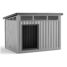 32 In. Lassic Outdoor Deluxe Large Dog House,Slanted and Weather-Resistant Roof