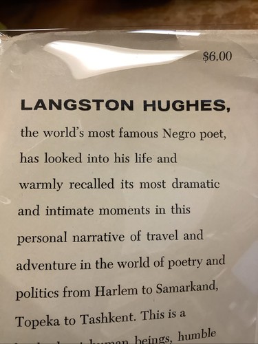 Langston Hughes I Wonder As I Wander First Edition First Printing Hardcover DJ - Picture 4 of 12