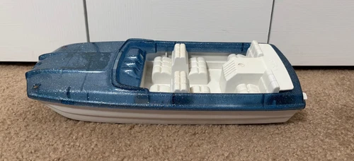 VINTAGE TONKA CLIPPER SPEEDBOAT BOAT METALLIC GLITTER BLUE
