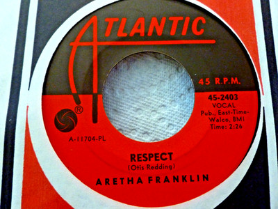 Aretha Franklin-Atlantic 45-Respect-Disc is NOS