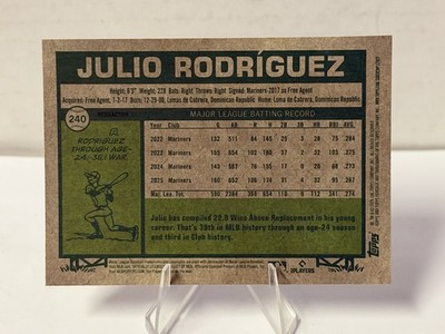 Julio Rodriguez #240 Topps Heritage 2026 - Chrome Refractor | eBay