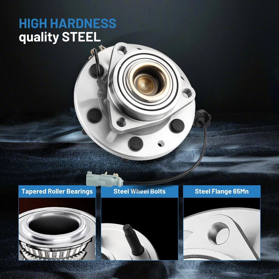 Pair 2WD Front Wheel Bearing & Hubs for 2014-2018 GMC Sierra 1500 Yukon Tahoe - Image 4 of 4