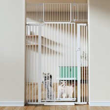COMOMY 71" Extra Tall Pet Gate for Cats, 29.5-40.6" Extra Wide with Adjustabl...