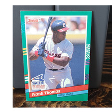 Donruss 1991 Frank Thomas Base Set White Stripes Border White Sox #477
