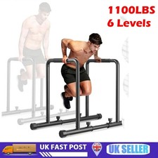 Dip Station Heavy Duty Dip Bar Stand Fitness Workout Adjustable Parallel Bars