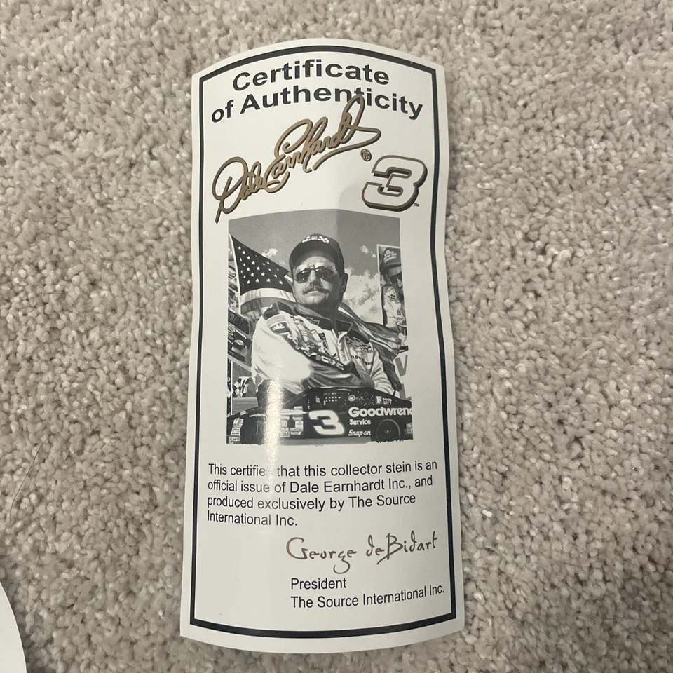 Colección Dale Earnhardt 2001 edición limitada Beer Stein 7 veces campeón #18598 Foto 4 de 4