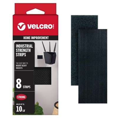 VELCRO Brand Heavy Duty Fasteners | 4x2 Inch Strips with 4in x 2in, Black 