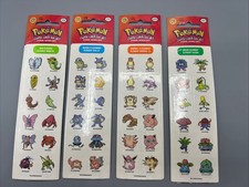 Vintage 1999 Pokemon Sandylion Sticker Sheet Set Blastoise - Venusaur - Meowth