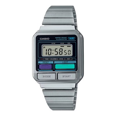 Casio Silver Future Retro Style Unisex Multifunction Digital Watch