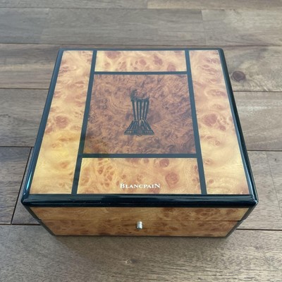 Blancpain Watch Case Wooden Authentic Limited Edition AC Milan team logo Brown