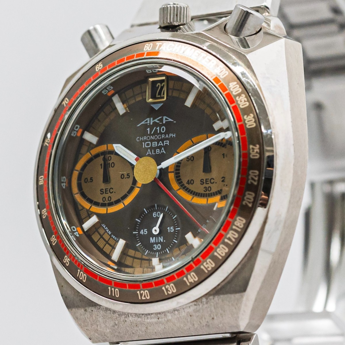 NEAR MINT* SEIKO ALBA AKA Bullhead V657-6060 Quartz Chronograph