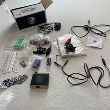 Dragonhawk Coil Tattoo Machine Kit 2 Guns Power Supply Needles Ink Practice Set