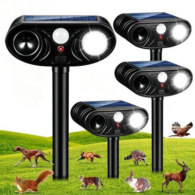 2026 Upgraded Solar Ultrasonic Animal Repellent Deer Cat Squirrel Deterrent D...