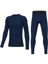 Youth Boys' Compression Leggings Athletic Shirt Tights Top Base Layer Set L