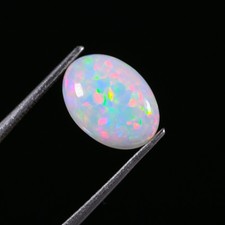 Natural Ethiopian Wello Fire Opal Cabochon Gemstone 12x9x4mm Loose AAA 2.35 CTS
