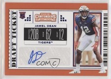 2019 Panini Contenders Draft Picks College Ticket Blue Foil Jamel Dean Auto 0c2