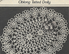 vintage, Oblong Doily tatting PATTERN INSTRUC...