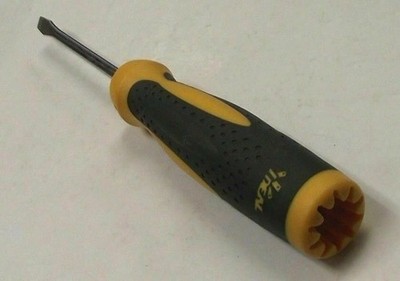 Ideal 30-331 Twist-A-Nut PRO 1/4'' X 4'' Slotted Keystone Screwdriver Bulk