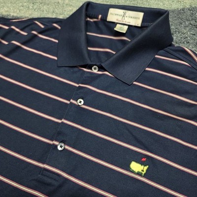 Masters Tournament Polo Golf Shirt Mens L Navy Performance Fairway & Greene