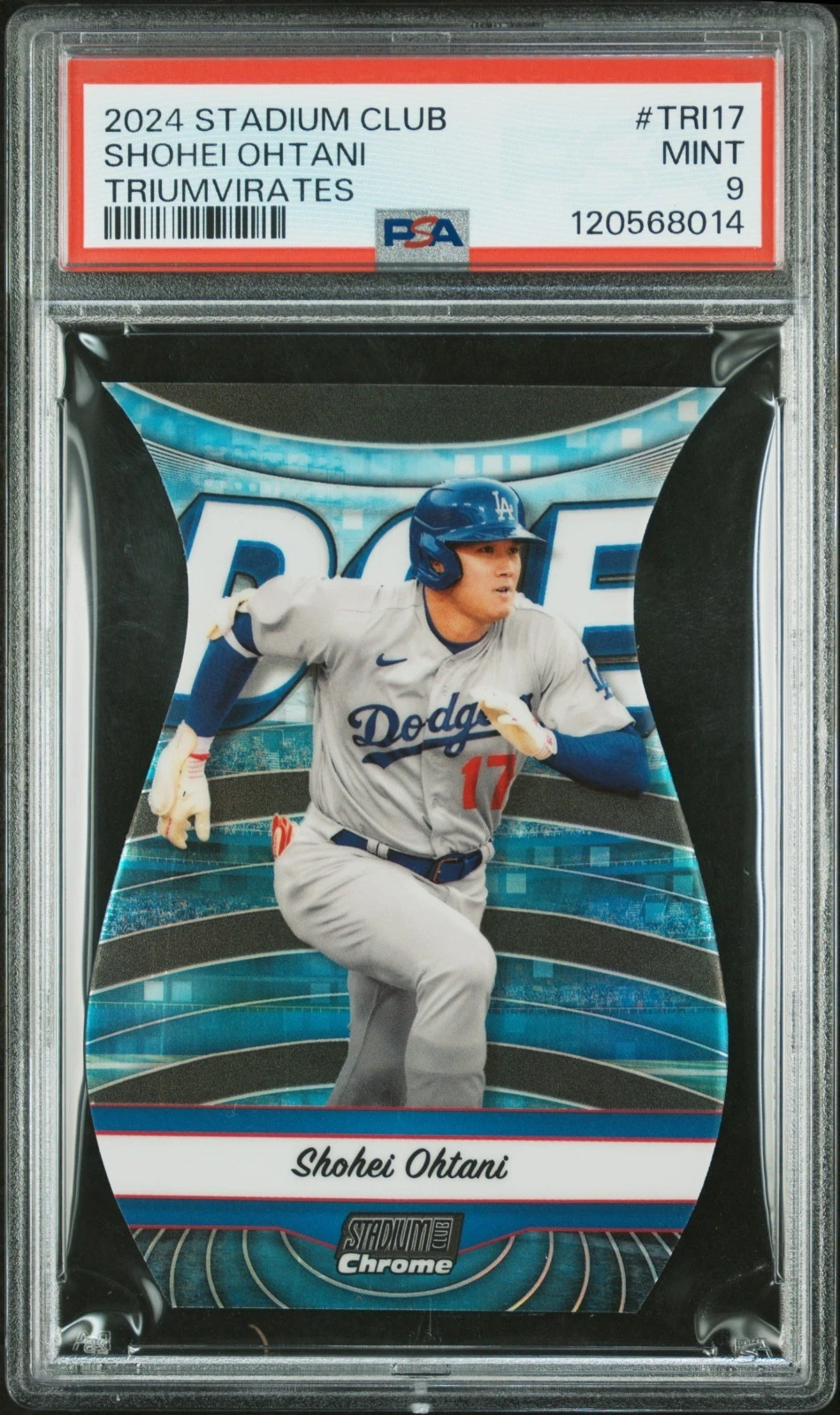 Deal for 2024 TOPPS STADIUM CLUB CHROME TRIUMVIRATES #TRI17 SHOHEI OHTANI PSA 9 MINT