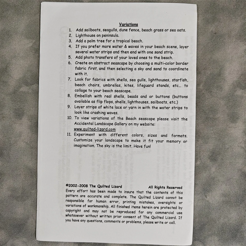 Beaches #2 Accidental Landscapes Quilt Pattern by Karen Eckmeier Quilted Lizard - Image 3 of 3