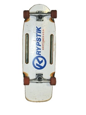Kryptonics KRYPSTIK Skateboard White RARE Retro