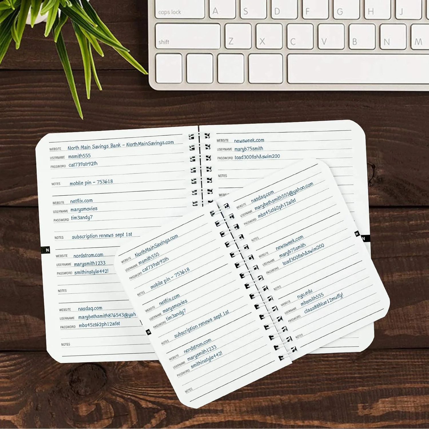 как выглядит Password Book with Alphabetical Tabs: Spiral Bound Keeper for Internet Login. Or фото