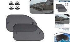 2 PCS Car Side Window Sun Shade, 25.5 x 14.9 Inch Mesh Sunshade with Suction