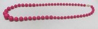 Vtg Graduated Bright Pink Plastic Bead Gold Tone Spacer 24” Necklace Spring Ring — photo 4