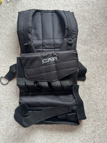 CAP Adjustable Weight Bearing Vest Black Mint Pockets No Weights 